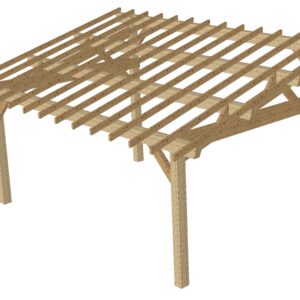 Pergola Bois 1 Pan Incliné – Kit en différentes dimensions