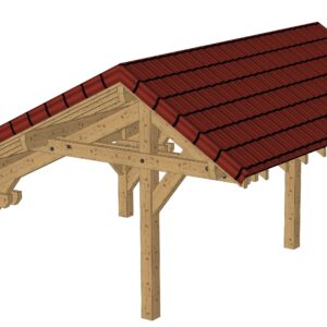 Pergola Bois 2 Pans Inégaux – Kit en différentes dimensions