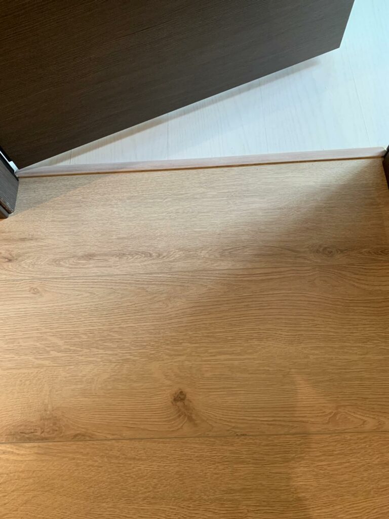 Détail du sol Dureco® de ter Hürne après la pose.